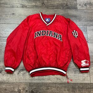 Vintage 90s STARTER Indiana Hoosiers Red Pullover Windbreaker - Men's Size XL